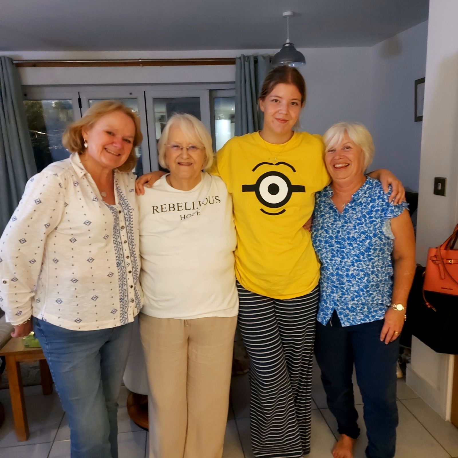 Four friends together after a Friends therapy day