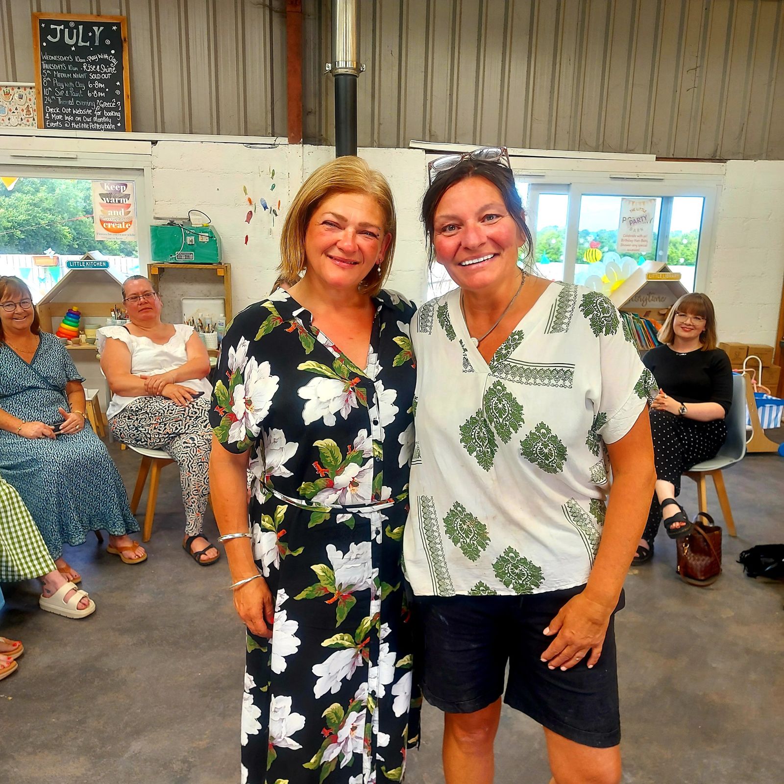 Nikki with the host at a sold-out medium night at a pottery barn